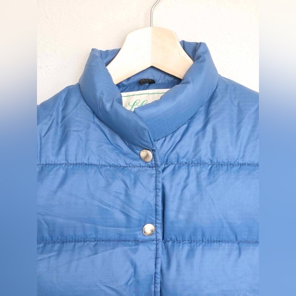 Vintage 1970s L.L. Bean Blue Down Puffer Snap Button Vest size small - Picture 4 of 7